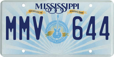 MS license plate MMV644