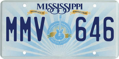 MS license plate MMV646