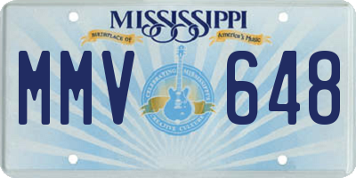 MS license plate MMV648