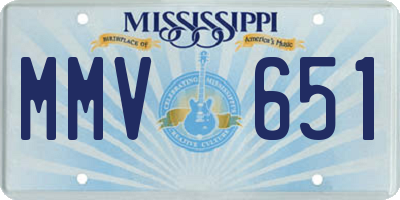 MS license plate MMV651
