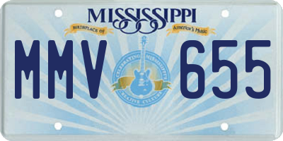MS license plate MMV655
