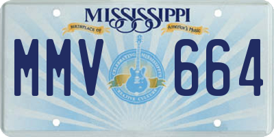 MS license plate MMV664