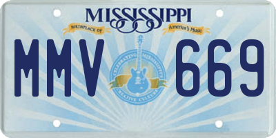 MS license plate MMV669