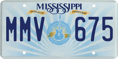 MS license plate MMV675