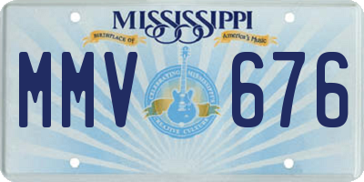 MS license plate MMV676