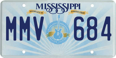 MS license plate MMV684