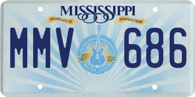MS license plate MMV686