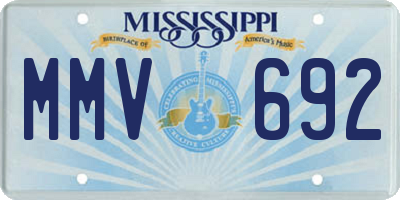 MS license plate MMV692