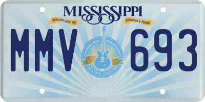 MS license plate MMV693