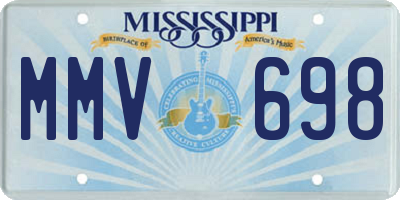 MS license plate MMV698