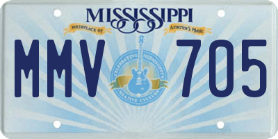 MS license plate MMV705
