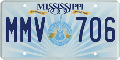 MS license plate MMV706