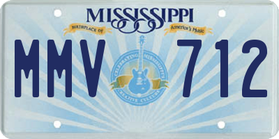 MS license plate MMV712