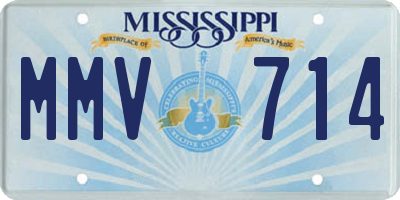 MS license plate MMV714
