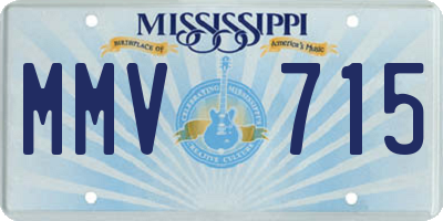 MS license plate MMV715