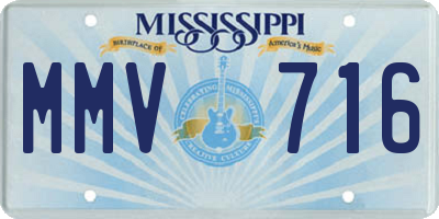 MS license plate MMV716