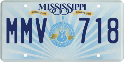 MS license plate MMV718