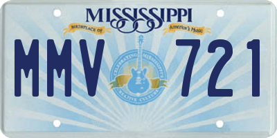 MS license plate MMV721