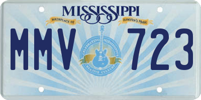 MS license plate MMV723