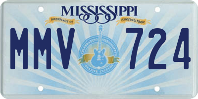 MS license plate MMV724