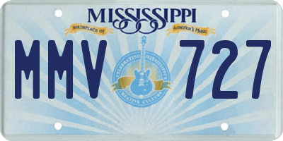 MS license plate MMV727