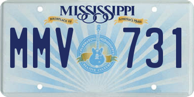 MS license plate MMV731