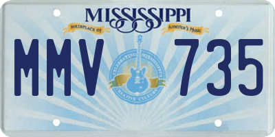 MS license plate MMV735