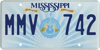 MS license plate MMV742