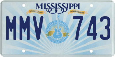 MS license plate MMV743