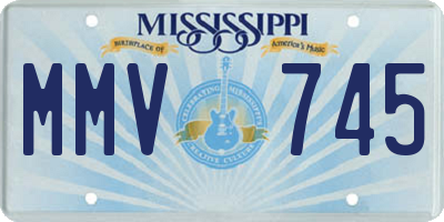 MS license plate MMV745