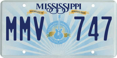 MS license plate MMV747