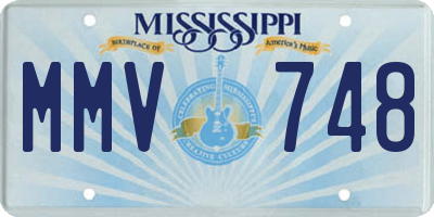MS license plate MMV748