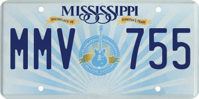 MS license plate MMV755
