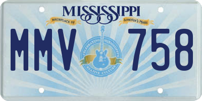 MS license plate MMV758