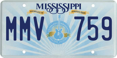 MS license plate MMV759