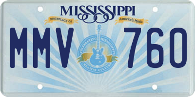 MS license plate MMV760