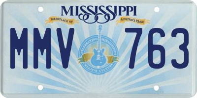 MS license plate MMV763