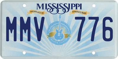 MS license plate MMV776
