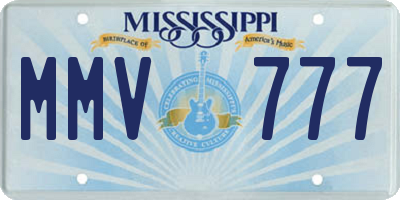 MS license plate MMV777