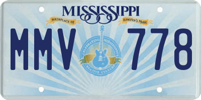 MS license plate MMV778