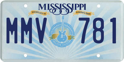 MS license plate MMV781