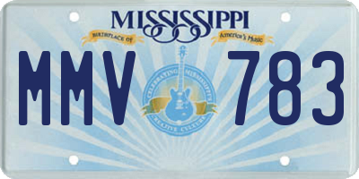 MS license plate MMV783