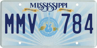 MS license plate MMV784