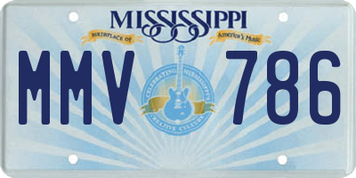 MS license plate MMV786