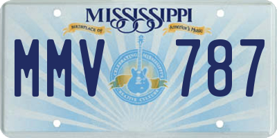 MS license plate MMV787