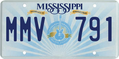 MS license plate MMV791