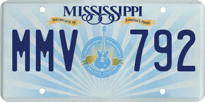 MS license plate MMV792