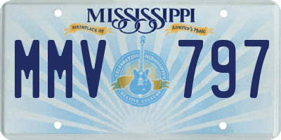 MS license plate MMV797