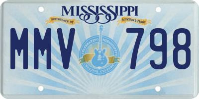 MS license plate MMV798