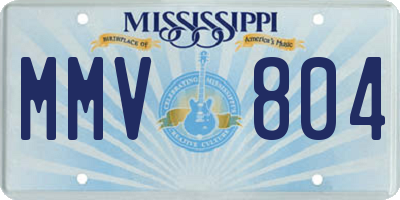 MS license plate MMV804